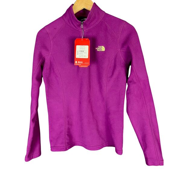 NWT Women's The North Face Relaxed Fit 1/4 Zip Glacier Fleece - S - Purple - Picture 1 of 7